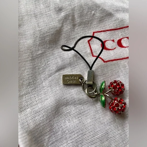 SOLD‼️Vintage Coach Cherry Fruit Charm Y2K with Dust Bag - Picture 4 of 5